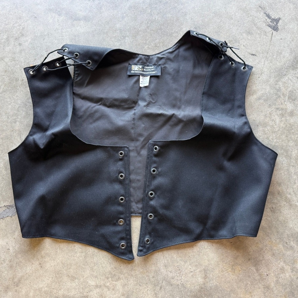 Chivalry Sports Renaissance Corset Bodice Black Lace Up Ren Faire LARP 3X USA - Picture 2 of 9
